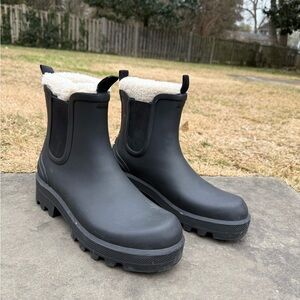 Cougar Black Rubber Winter Rain Boots
